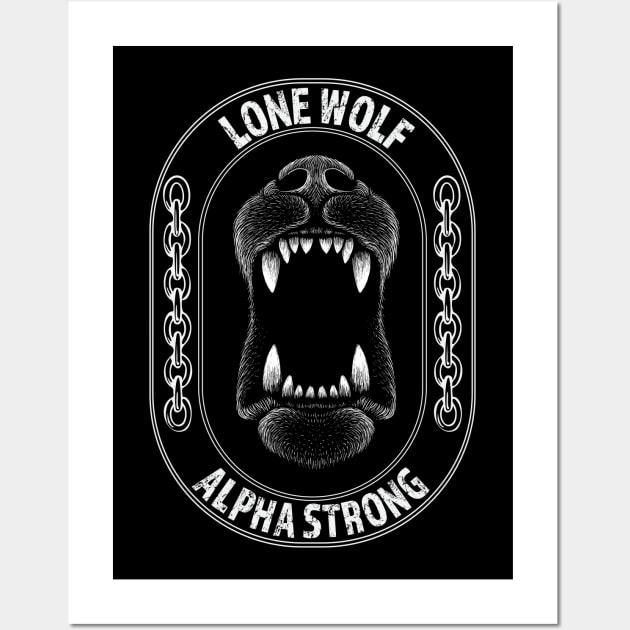 Lone wolf alpha strong Wall Art by Wolf Clothing Co